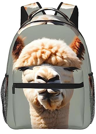 chenfandi Alpaca Avatar Unisex-Reiserucksack, lässiger Rucksack, große Kapazität, geeignet zum Wandern, Outdoor-Aktivitäten, Schwarz , One size
