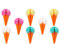 Sommerparty -Dekoration, 9 Stücke hängende Eis Wahnweichenkugel Tissue Papier Eis Banner Party Dekor Sommerdekorationen Eiscreme Dekorationen Eiscreme Bunting für Hochzeits Geburtstagdekoration