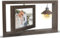 Mucek Bilderrahmen mit Licht, Bilderrahmen Holz, Drehbare Fotorahmen Hält 2 Fotos 15x10cm, Bilderrahmen Hochzeit Familien-Fotorahmen, Paar-Fotorahmen