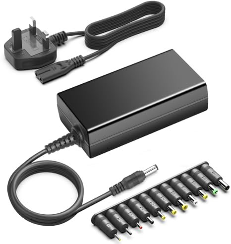 HKY Universal AC Adapter 240V to DC 17.5V 18V 18.5V 19V Charger for VTOMAN Jump 600X Portable Power Station 600W LG Electronics NB2338 Speaker Donner DKA-20 Switching Transformer Power Supply Cable