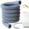 Dehumidifier Exhaust Hose - Portable Ac Drain Hose with Rubber Adapter and Connect Clamp | Flexible Air Conditioner Drain Hose | Dehumidifier Hose Drainage for Dehumidifiers, A C, Garden