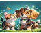 luckyarina Diamond Painting Hund-Diamond Painting Katze,Hund und Katze Diamant Painting Bilder Erwachsene,Diamant Painting Tiere als Geschenk für Home Wand Décor 30x40 CM