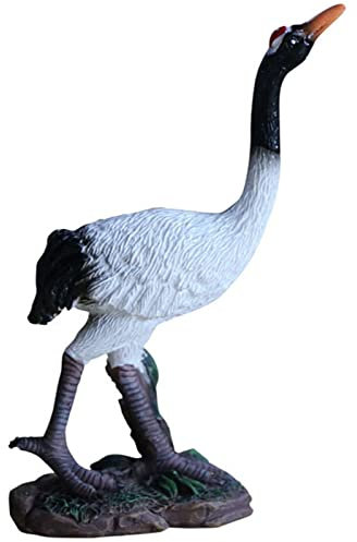Gartenfiguren, Kranich-Ornament, Statue aus Kunstharz, realistische Wildtiere, Gartendekoration für Rasen, Teich, Garteneingang, Kunsthandwerk(B)