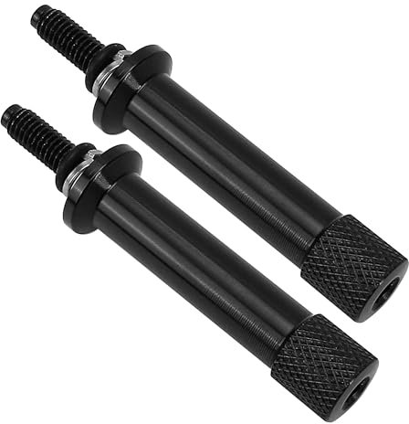 2 bulloni di ricambio per sella a sgancio rapido per moto Triumph Thruxton Bonneville Scrambler T100 2001-2015 vite lunga senza attrezzi (colore: nero)