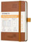 POPRUN Tagesplaner 2025 2026 16 x 10,5 cm, Tageskalender A6 1 Tag 1 Seite (Montag - Sonntag), Terminplaner (Aug.2025-Jul.2026) Softcover mit PU-Leder - Braun