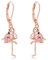 DAYLINLOVE Flamingo Ohrringe S925 Sterling Silber Rosa Flamingo Leverback Ohrringe Dangle Drop Nette Tier Schmuck Geschenke für Frauen Flamingo Liebhaber