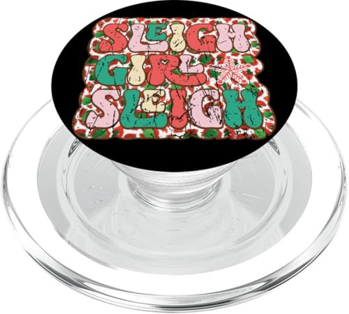 Schlittenmädchen Schlitten Weihnachten Vibes Fun PopSockets PopGrip für MagSafe