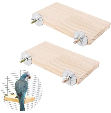 JDCMEI Piattaforma in Legno per Uccelli, Animali Domestici - Arrampicata per Pappagalli, Cincillà, Criceti, Topi