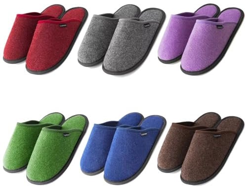 GURGER Pantofole per Ospiti Lavabili Antiscivolo Ciabatte Ospiti Varie Misure per Casa, Hotel, Spa, Viaggi, Set di 6