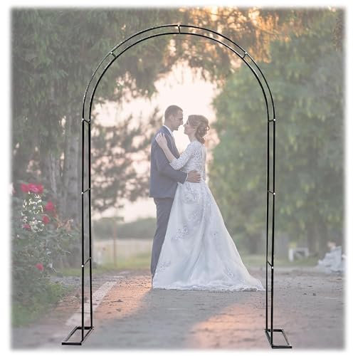 Arco da giardino in metallo, per pergolato, struttura in ferro, resistente alle intemperie, ampia gamma di dimensioni (80 x 220 cm)