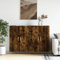Wandschränke 2 STK. Räuchereiche Holzwerkstoff,Elegante schwebenden Hängeschränke aus massivem Holz für viel Stauraum Schränke