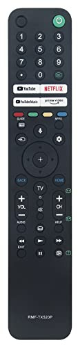 AULCMEET RMF-TX520P Sprachersatz-Fernbedienung Kompatibel mit Sony 3D 1080P Smart TV KD43X80J KD50X80J KD55X80J KD75X80J KD43X85J KD65X80J KD32W830K KD43X75K XR77A80J XR83A80J XR50X90J