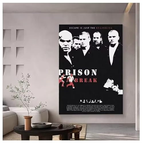 PUCHENGP Poster Plakat Prison Break Poster, Filmposter, Vintage-Leinwand, Gemälde, Wandkunst, Bilder, Wohnkultur 50 * 70cm rahmenlos