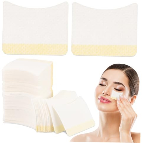 PAMINGONO Arc Förmige Wimpernremover Pads 160 Stück Weiche Kosmetik Wattepads Mit Klebendem Streifen Langlebig Komfortabel Für Wimpernverlängerung Make up Entfernung Salon Heimgebrauch