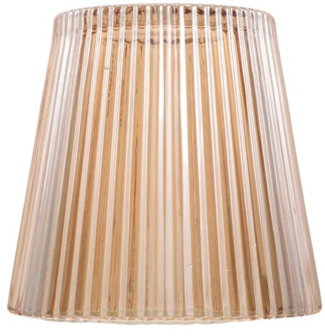 MOTHNUR Abat-jour Verre à Rayures Abat-jour Conique Vintage pour Lampe Suspendue Remplacement pour Lampe de Table Sol ou Bureau Translucide et Lumineux Ambiance Chaleureuse