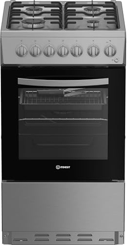 Indesit I5G3PMX 50cm Single Oven Dual Fuel Cooker - Stainless Steel