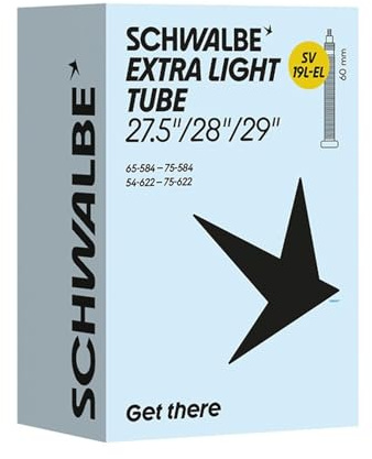 Schwalbe Fahrradschlauch SV19L-EL EXTRA Light 54/75-584/622 IB Black 60mm