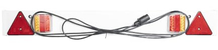 Auto Choice LED Trailer Light Board 12V with 5m Cable – E-Marked Trailer Board with 7 Pin Plug, Brake, Indicator & Number Plate Lights, Reflectors, 1.2m Trailer Lighting Board