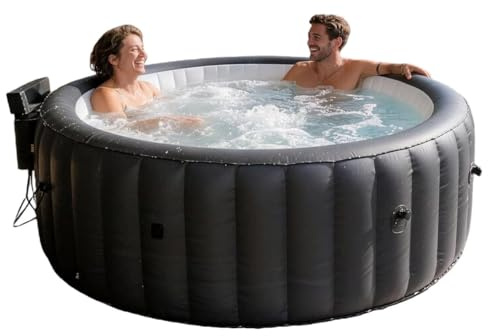 Vasca idromassaggio gonfiabile portatile, set per massaggio a bolle per 4-7 persone, con 180 getti d'aria e copertura EnergySense per cortile e bordo piscina