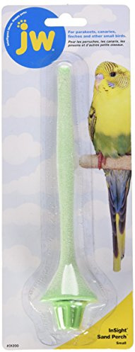 JW Sanded Coated Accessory Perch for Bird Cages, Small, 1-Pack | Provides Normal Wear for Bird Nails, Excellent Surface for Comfort