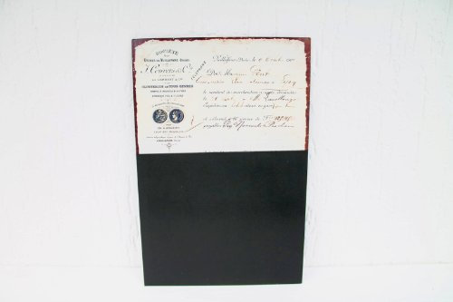 DEKO TRADER Nostalgisches Memoboard - Blech Tafel mit Kreidelack - 36 x 24cm