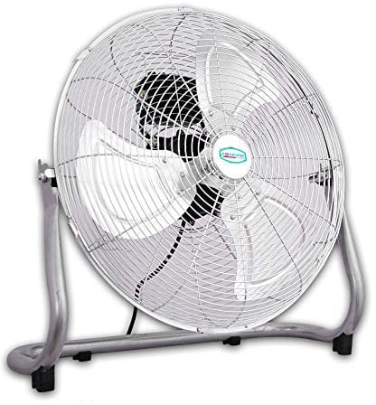 HDmirrorR Commercial Portable High Velocity Air Circulation Floor Fan 3 Speed Tilting Chrome Finish 20 Inches (18 Inches)