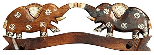 Wogeka Kleiderhaken Haken Elefant Holz Kinder Kinderzimmer Elefanten Garderobe 07