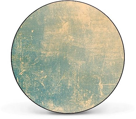 banjado Magnettafel Ø 47cm Schwarz - Magnetwand aus Metall - Magnetpinnwand als Memoboard - Pinnwand Magnettafel Küche, Büro, Kinderzimmer inkl. 4 Magnete & Montageset - Patina Grün