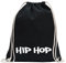 Kiwistar - Turnbeutel - schwarz - Hip Hop Musik Gangsta Style Rap Ghetto - Fun Rucksack Sport Beutel Gymsack Baumwolle mit Ziehgurt