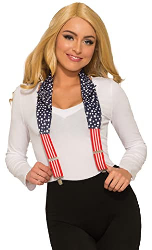 Forum X80932 USA Patriotic Collar Plus Hosenträger-Set, Rot/Blau/Weiß, Einheitsgröße