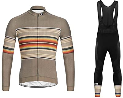 UGLY FROG Herren Fahrradtrikot，Winter Wear Outdoor Herren Radtrikot Set Fahrradbekleidung Langarm Fleece Warm Fahrrad Trikot und Radlerhose mit 3D Sitzpolster