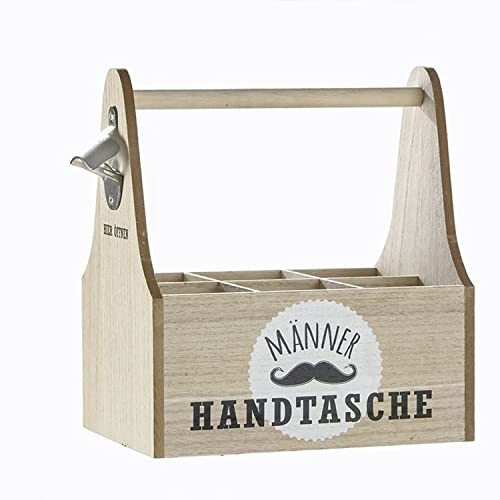 GILDE 6er Flaschenträger Männer Handtasche Natur 41232