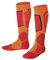 FALKE Unisex Kinder Skisocken SK2 Intermediate K Kh Wolle Funktionsmaterial warm dick 1 Paar, Orange Flash 8034, 31-34