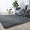 AMCER Teppiche Hochflor Shaggy, Farbecht Waschbar, Teppiche Nach Maß für Wohnzimmer Schlafzimmer oder Kinderzimmer - Grau, 140x160 cm
