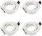 SEBSON Gehäuse für Einbaustrahler mit GU10 Fassung LED Halogen 230V - Schwenkbarer Einbaurahmen, Lochdurchmesser 75mm (min. 73mm, max. 77mm) für Deckenbeleuchtung - 4er Set