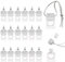Holdfiturn 20Pcs Car Perfume Bottle 8ml Empty Car Diffuser Bottles 2.5 * 4.5cm Car Hanging Mini Air Diffuser Freshener Bottles Pendant(Silver)