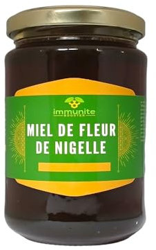 Miel de fleur de Nigelle d’Egypte - Poids net 500g - Pur - 100% naturel -miel rare parmi les meilleurs au monde - aucun ajout de nigelle - immunite BOOSTER