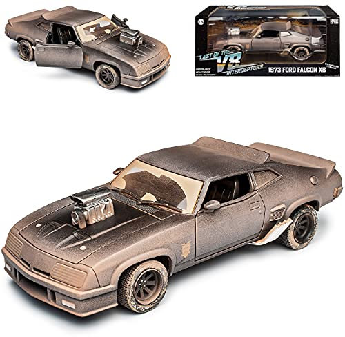 Ford XB Falcon Tuned Version Dirty Staub Version Mad Max II 2 Black Interceptor Schwarz 1973 1/24 Greenlight Modell Auto