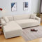 ZZDXL Sofabezug 2 Sitzer Creme Farben Sofaüberwurf Elastisch für Katzen,Moderne Joker Sofa Überwurf,Antirutsch Sofahusse,Sofabezug L Form,Couch Überwurf,Sofa Sauber Bezug, Chaiselongue