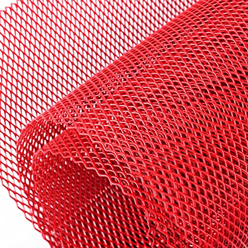 AggAuto griglia universale diamantata da corsa, maglia espansa 100x33cm, griglia per auto in lega di alluminio, griglia per autoveicoli, dimensione foro 4x8mm