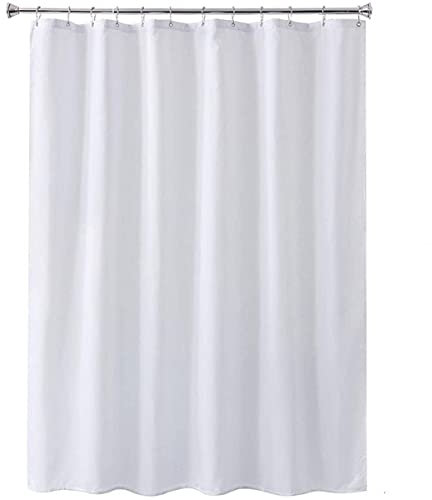 Xsayjia Tenda da doccia impermeabile resistente alla muffa B con ganci antiruggine Fodera doccia in tessuto lavabile, per WC, bagno, vasca da bagno e box doccia/camera (80 x 180 cm bianco)