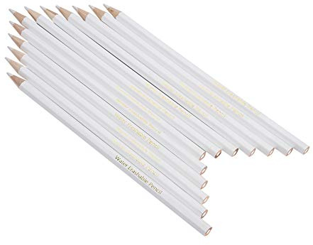 12 Pezzi Penna da Sarto,Matita Solubile in Acqua per Artigianato, Matita per Segnare Cucito Bianca, Penna Cancellabile in Tessuto Sarto Sarto Marcatura Artigianale per Tessuto Cucito Sarti Ricamo