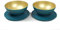 Tupperware Allegra Dessert-Schälchen (2) 275 ml türkisgrün/Gold Dessertschale