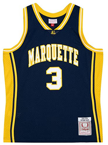 Mitchell & Ness Dwyane Wade #3 Marquette University 2002-03 Swingman NCAA Trikot Navy