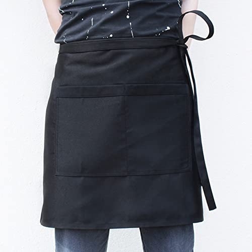 Carpenters Apron,Workshop Tool Apron, Heavy Duty Waxed Canvas Work Apron Welding Apron, Work Apron (Color : Black, Size : XL)