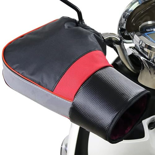 SIQITECH Vélo Guidon Mitaines Réfléchissant Homme Femme Manchons d'hiver Imperméables pour Guidon Vélo Manchons de Moto Gants Coupe Vent Gants de VTT Moto BMX VTC Trottinette Scooter Noir 28 X 35 cm