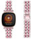 Bracelet bling compatible avec Fitbit Versa 4 / Sense 2 / Versa 3 / Sense pour femme Bracelet élégant en métal strass Bracelet pour Fitbit Versa 4 / Sense 2 sangles