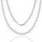 SILBERTALE 925 Sterling Silber Panzerkette Echt Silberkette für Herren Damen 2/3/4mm Breit Dünn Superflache Ohne Anhänger Halskette