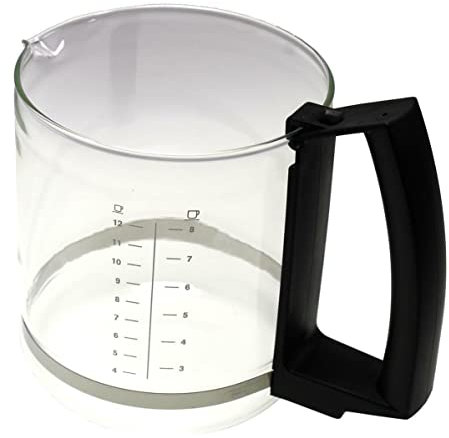 Ersatz-Glaskanne kompatibel mit/Ersatzteil für Krups MS-623057 F468 T8 Kaffeemaschine
