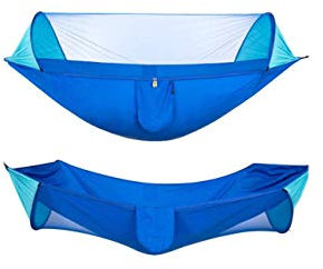 Hängematte mit Moskitonetz, Hängematten im Freien, Camping-Hängematte, Campingbetten, 290 x 140 cm, Belastung 200 kg, Reise-Hängematte, Outdoor-Campingausflug für 2 Personen